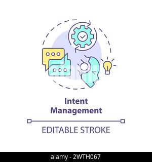 Intent management multi color concept icon Stock Vector