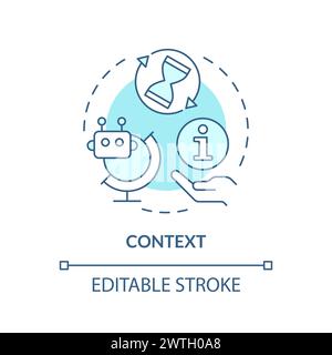 Context soft blue concept icon Stock Vector