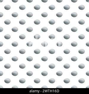 Seamless Pattern of Silver Egg on on white background Stock Photo