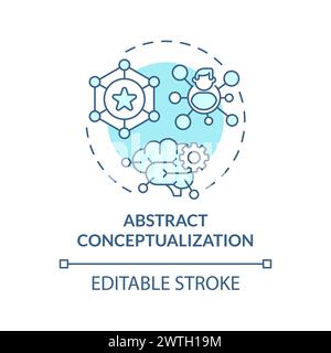 Abstract conceptualization soft blue concept icon Stock Vector