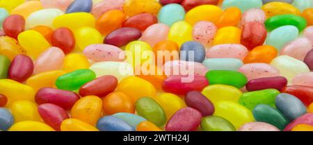 Colorful various Jelly Beans close up Stock Photo