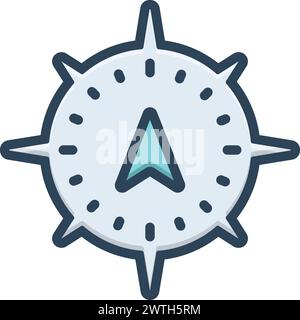 Icon for navigation, compass Stock Vector