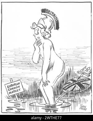 Cartoon - September Morn. John Collins (1917-2007) Stock Photo
