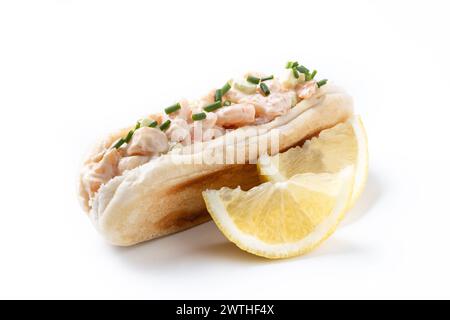 Lobster roll isolated on white background Stock Photo