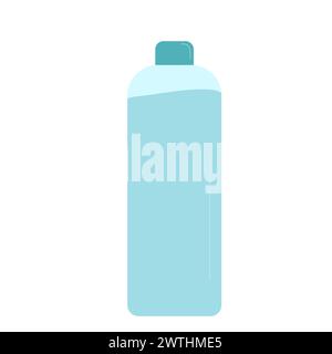 Liquid soap. Home gel cleaner isolated on white background. Washing house supplies. Foam product in bottle. Vector flat illustration. Stock Vector