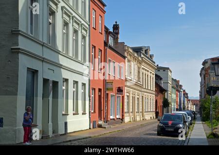 Germany, Mecklenburg-Vorpommern, Stralsund (Hansa Town):  a typical street. Stock Photo