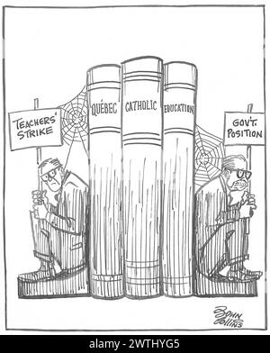 Cartoon - Book Ends. John Collins (1917-2007) Stock Photo