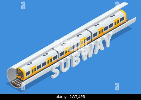 People Passangers In Subway. Commuting passengers. Subway train collection. Vehicles designed to carry large numbers of passengers. Stock Vector