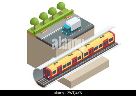 People Passangers In Subway. Commuting passengers. Subway train collection. Vehicles designed to carry large numbers of passengers. Stock Vector