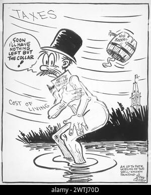 Cartoon - September Morn. John Collins (1917-2007) Stock Photo