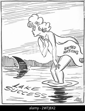 Cartoon - September Morn. John Collins (1917-2007) Stock Photo