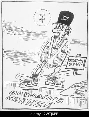 Cartoon - September Morn. John Collins (1917-2007) Stock Photo