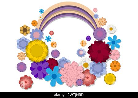 Illustration on theme celebration holiday Easter with hunt colorful bright eggs, banner consisting of hunt different Easter eggs, hunt beautiful Easte Stock Vector