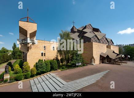 Church of Our Lady of Częstochowa in Krakow, Nowa Huta, Poland Stock Photo