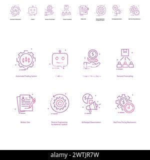Generative AI Graphic Vector Icons Redefining Creativity in Technology Stock Vector
