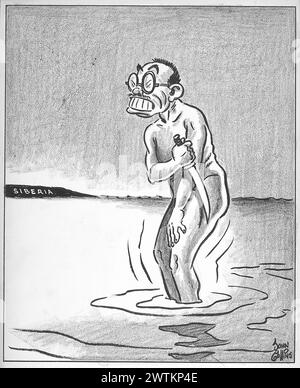 Cartoon - September Morn. John Collins (1917-2007) Stock Photo