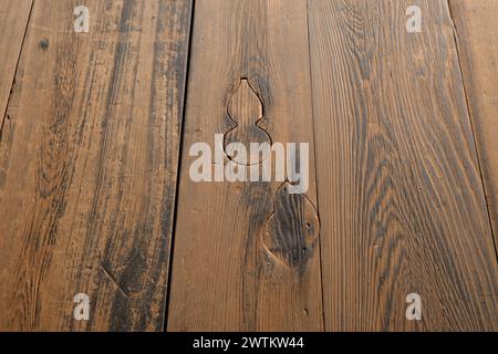 wood floor repair in Nishi Honganji the UNESCO World Heritage Site Stock Photo
