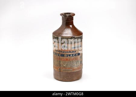 Stephens Ink Stephens Blue Black writing fluid bottles on display at Stephens House ...