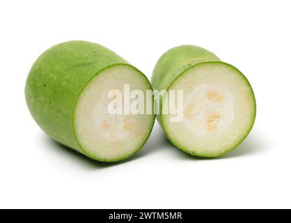 Winter melon on white background Stock Photo