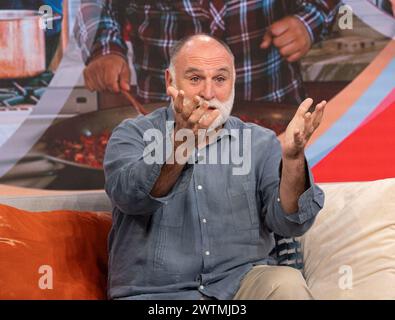 Miami, United States Of America. 17th Mar, 2024. DORAL, FL-MARCH 18: Chef José Andrés is seen on the set of Univision ‘Despierta America' morning show on March 1i8, 2024 in Doral, Florida. (Photo by Alberto E. Tamargo/Sipa USA) Credit: Sipa USA/Alamy Live News Stock Photo