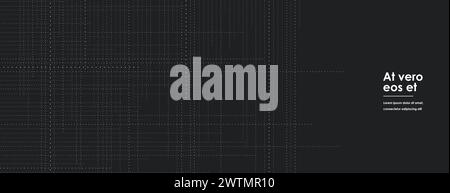 Equalizer lines. Vector repeat dotted lines doodle trendy. Modern design element on banner. Stock Vector