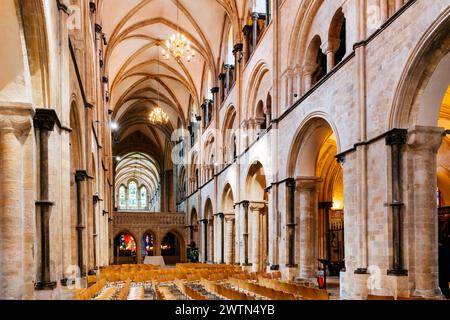 Chichester Cathedral, formally known as the Cathedral Church of the Holy Trinity, is the seat of the Anglican Bishop of Chichester. Chichester, West S Stock Photo