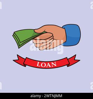 Hand Giving Money vector Illustration Icon Human Hand Giving Loan Money vector icon cartoon Stock Vector