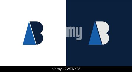 Modern and unique letter AB initials logo design Stock Vector