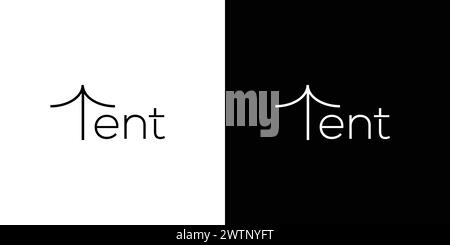 Unique and modern tent logo design Stock Vector