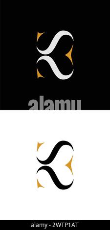 Modern and unique letter SS initials logo design Stock Vector
