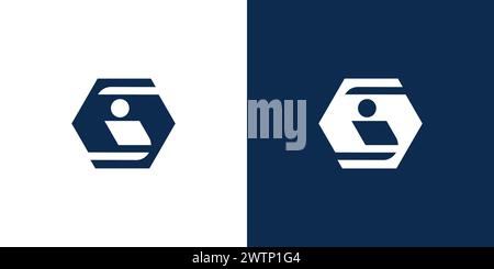 Unique and Strong SI logo design Stock Vector