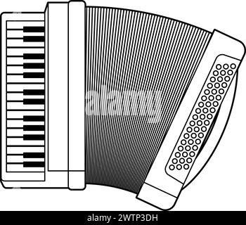 accordion. Vector illustration that is easy to edit. Stock Vector