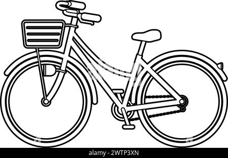 Sideways bicycle. Mamachari. Vector illustration that is easy to edit. Stock Vector