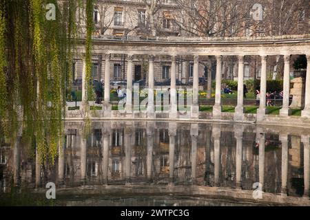 Parc monceau in Paris France 2014 a public park situated in the 8th arrondissement of Paris, Stock Photo