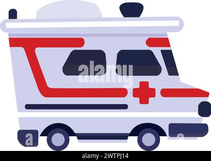 Red and White Ambulance Car Vector Stock Vector