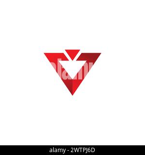 V Triangle Logo Design. Letter V Icon Stock Vector