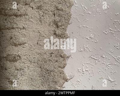 old and new concrete wall background Stock Photo