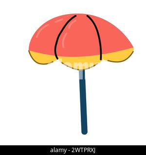 Umbrella Beach Icon Illustration. Summer Parasol. Vector illustration isolated. Stock Vector