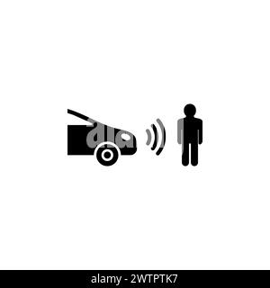Sensing System Assist flat vector icon. Simple solid symbol isolated on white background Stock Vector