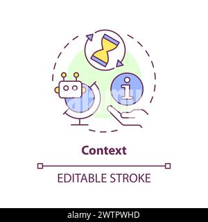 Context multi color concept icon Stock Vector