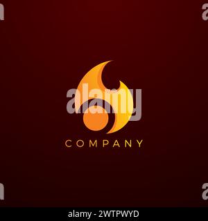 Fire Logo Simple. Flame Logo Vector Stock Vector