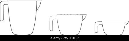 Water capacity icons set. Liquid volume symbol from 1 to 10 liters ...