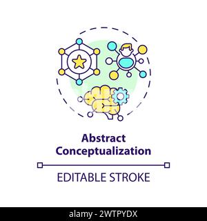 Abstract conceptualization multi color concept icon Stock Vector