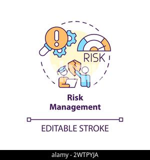 Risk management multi color concept icon Stock Vector