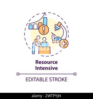 Resource intensive multi color concept icon Stock Vector