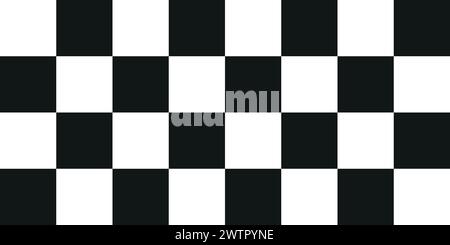 The flooring features a gray and white checkered pattern on a white background, creating symmetry through parallel squares and rectangles Stock Vector
