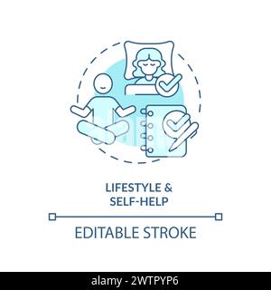 Healthcare lifestyle soft blue concept icon Stock Vector