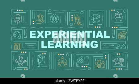 Experiential education strategies green word concept Stock Vector