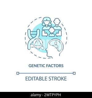 Genetic factors soft blue concept icon Stock Vector