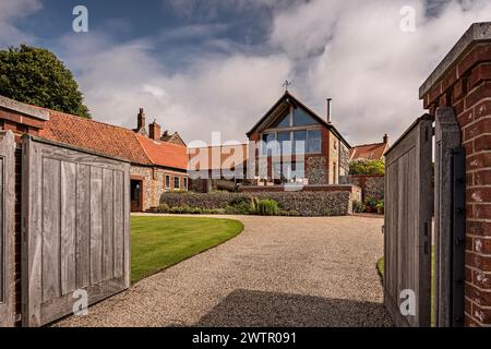 Exterior facade of coastal home in Blakeney, Norfolk, UK Stock Photo